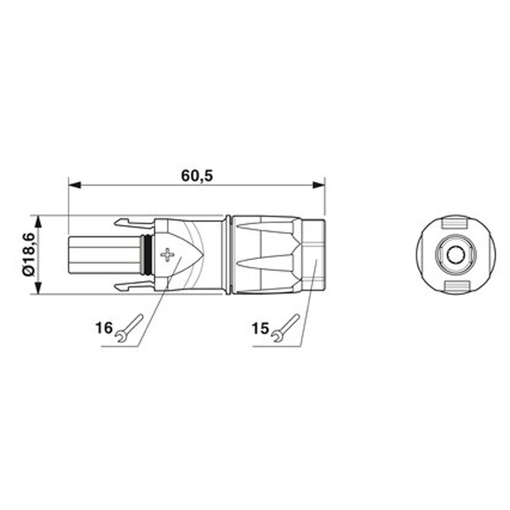SUNCLIX Buchse 2,5-6mm² - Steckverbinder Montage ohne Werkzeug! - 0% MwSt.