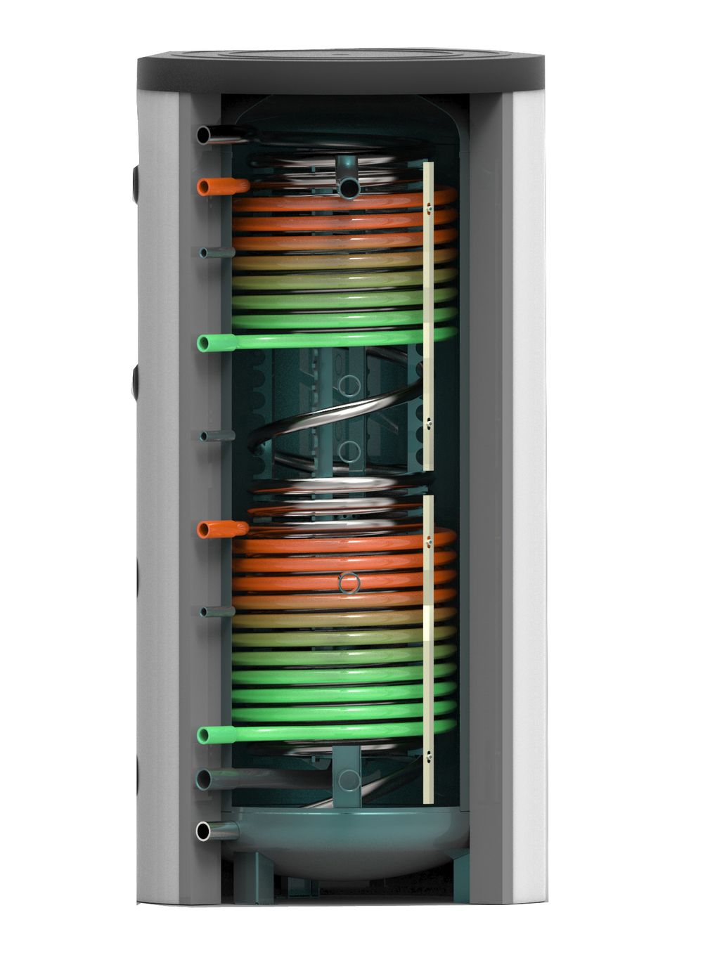 Vakuumröhrenkollektor - Brauchwasser & Heizung Paket 10,24m² CPC - 825 Liter Speicher (BWH-11.825)