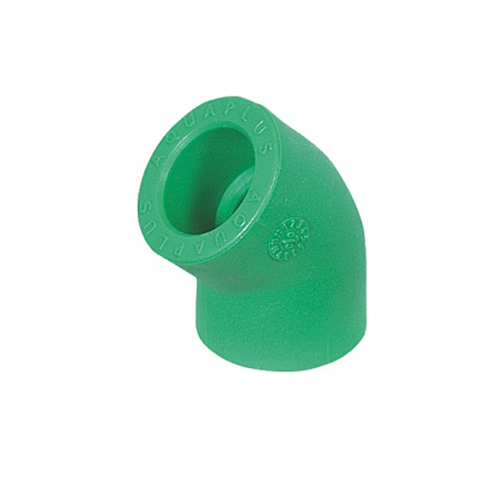 Aqua-Plus - PPR Rohr Winkel 45° d = 20 x 3,4 mm, grün