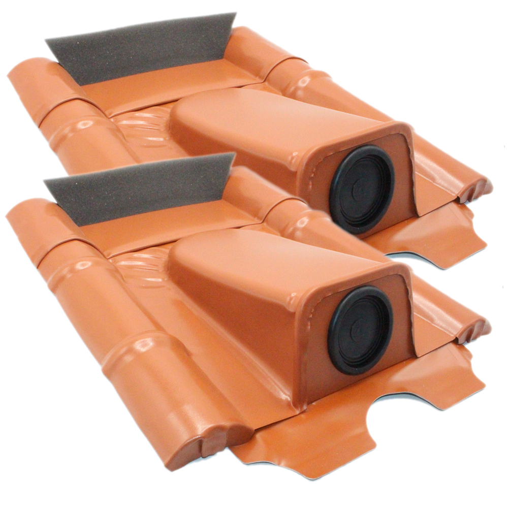 Löschen - 2er-Set Dachdurchführung für Betonziegel pulverbeschichtet verzinkt Solarleitung