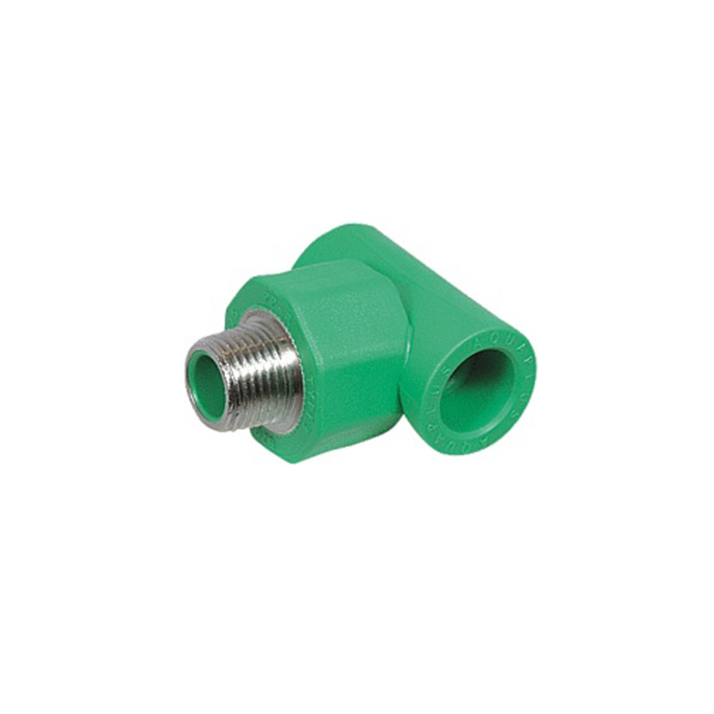 Aqua-Plus - PPR Rohr T-Stück AG d = 20 mm x DN15 (1/2"), grün