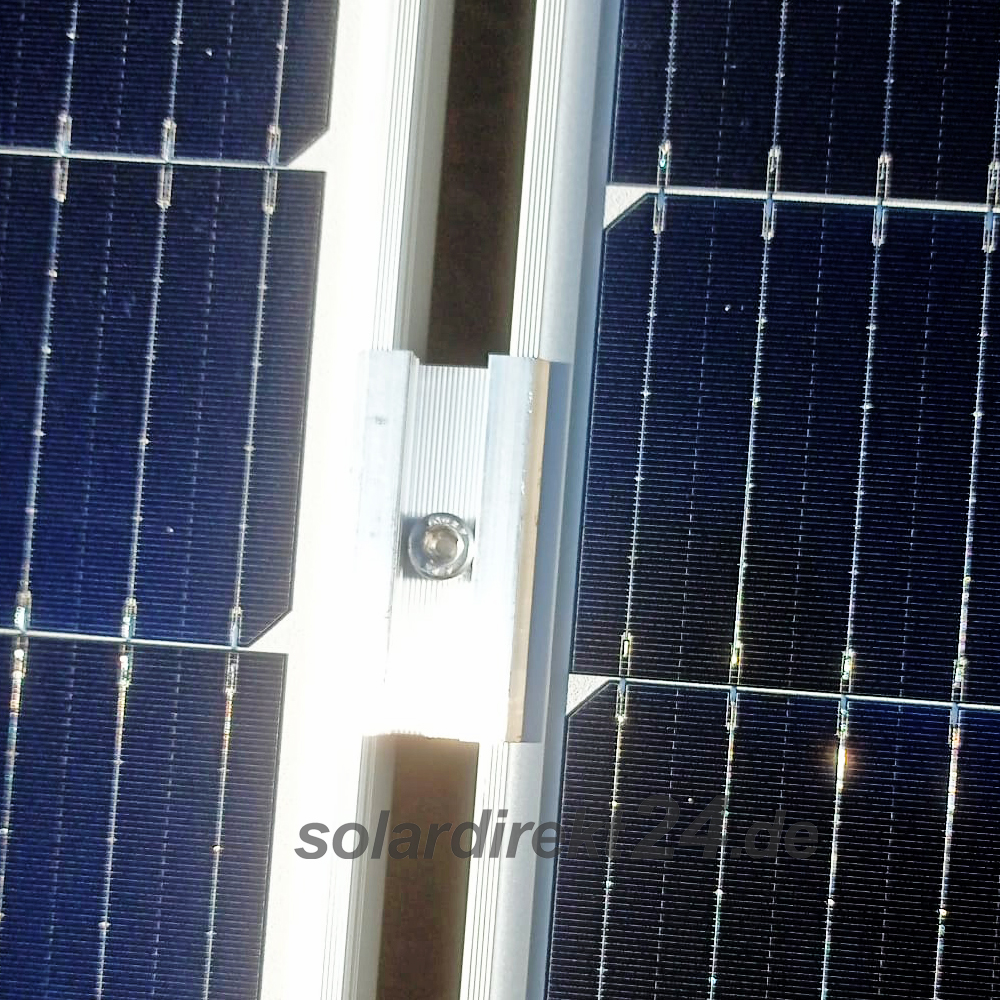 2er-Set Universal Mittelklemme für 30-50 mm Module schwarz Solar Photovoltaik 0% MwSt.