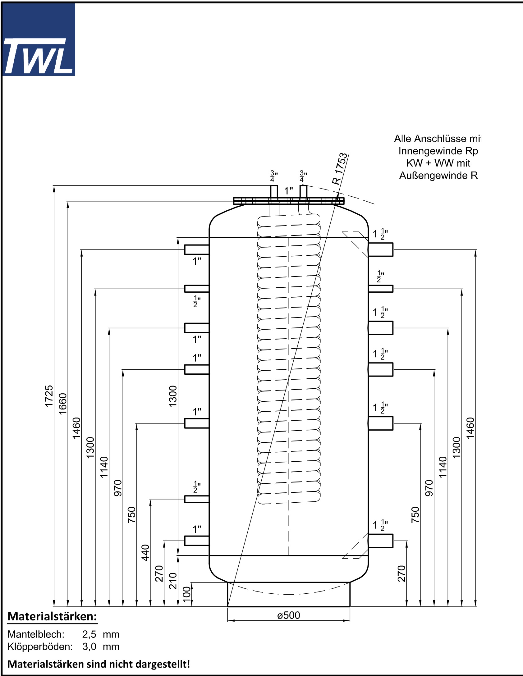 TWL Hygienespeicher KE 500 Liter - ÖkoLine-C Isolierung
