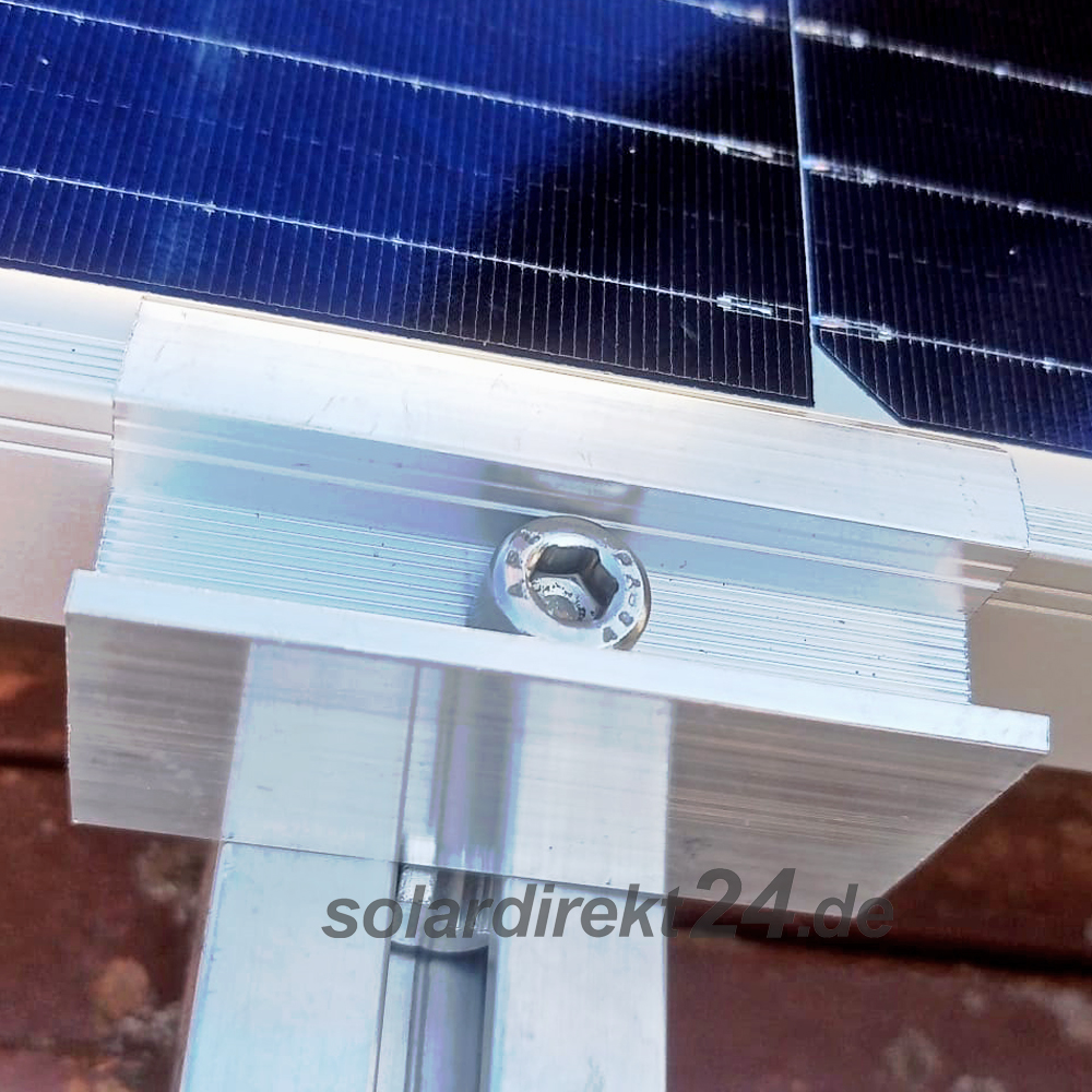 2er-Set Endklemme für 40 mm Module silber inkl. Schrauben Solar Photovoltaik PV 0% MwSt.