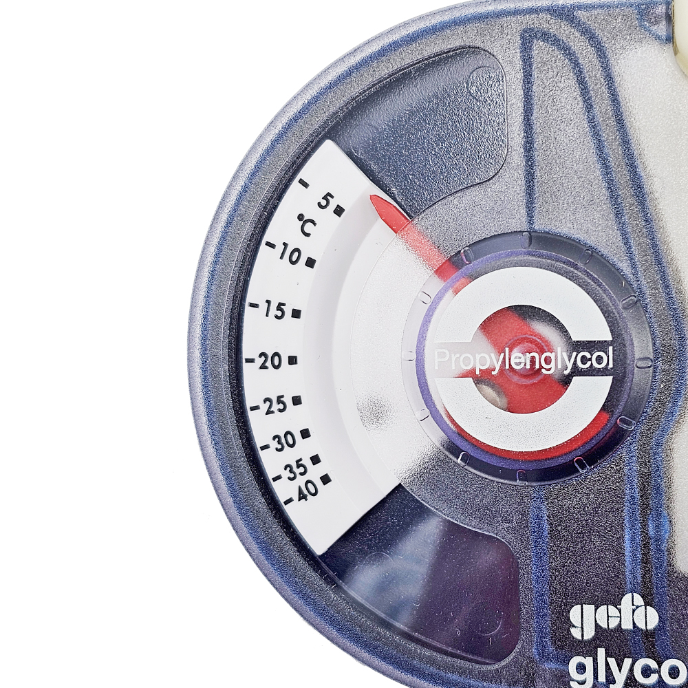 Dichtemessgerät Frostschutzprüfer Aräometer Glycomat für Propylenglykol-Mischungen