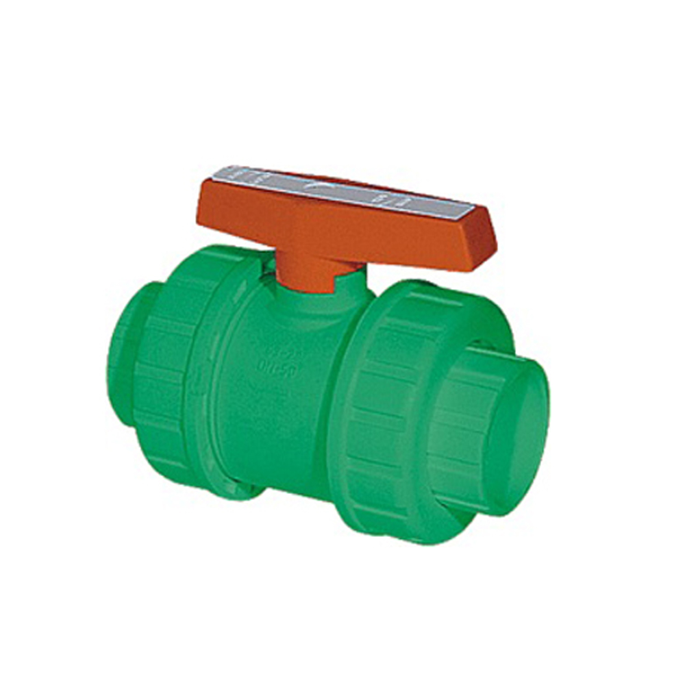 Aqua-Plus - PPR Rohr absperrbarer Kugelhahn d = 20 mm, grün