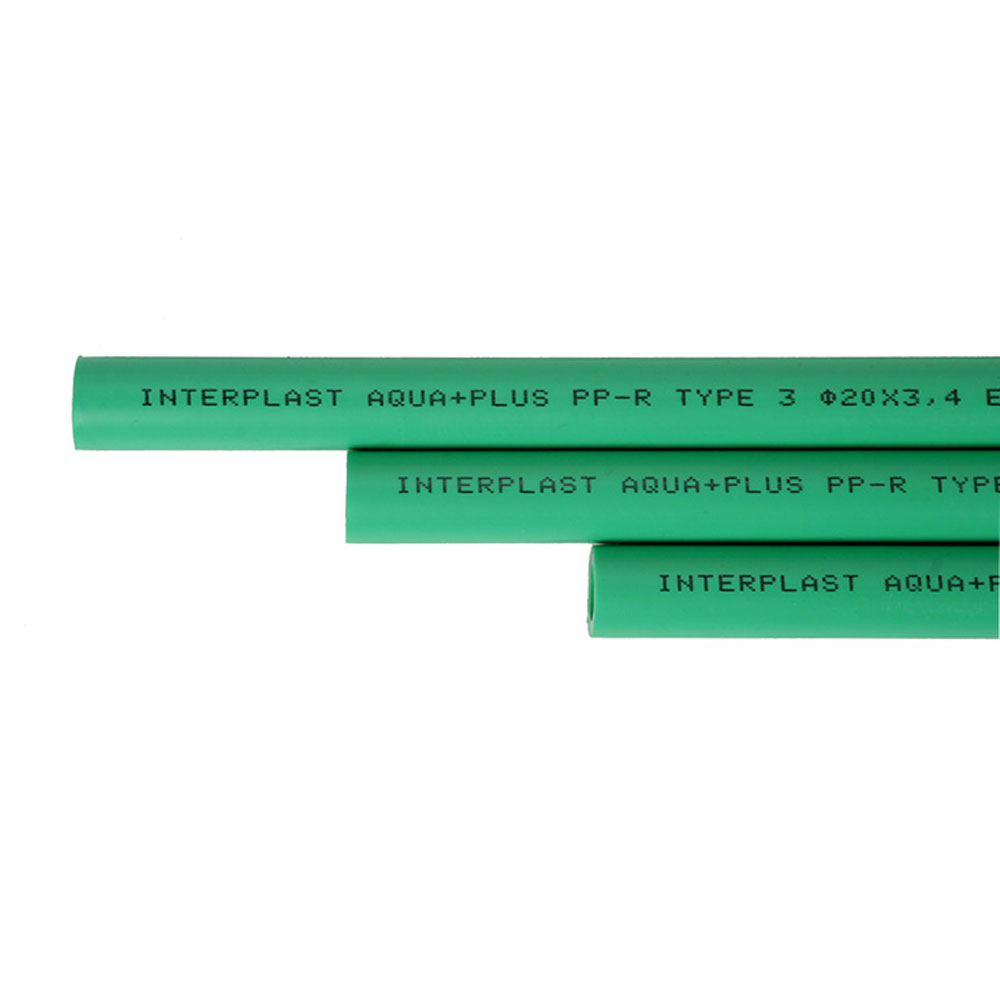 5 x Aqua Plus - Fusiotherm PPR Rohr Stangen L = 2m d = 20 x 3,4 mm, grün