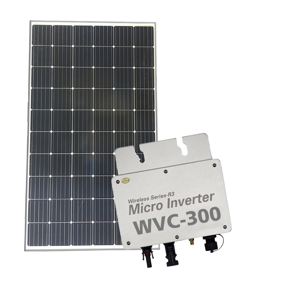 Mini-Balkonkraftwerk 280Wp Solarmodul + 300W Wechselrichter VDE 4105 - 0% MwSt.